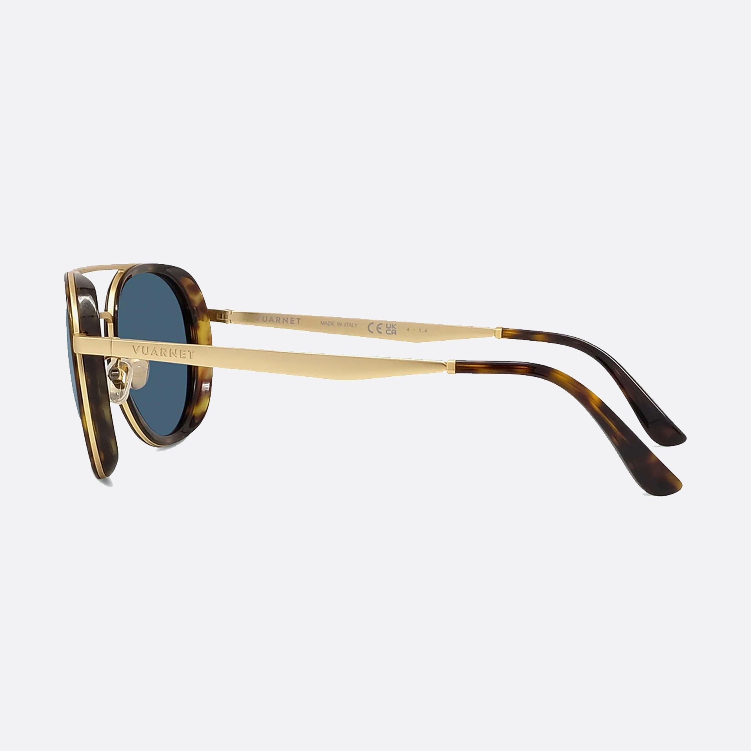 Vuarnet 52mm Edge Vu40006u 52v Tortoise Round Polarized Unisex Sunglasses - Detail View