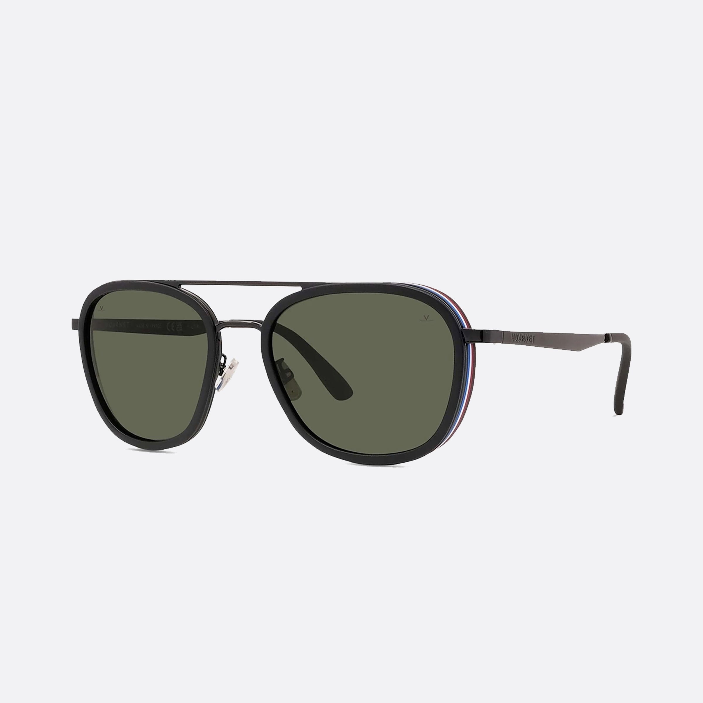 Vuarnet 58mm Edge Vu40008u 05a Black Pilot Unisex Sunglasses - Main View