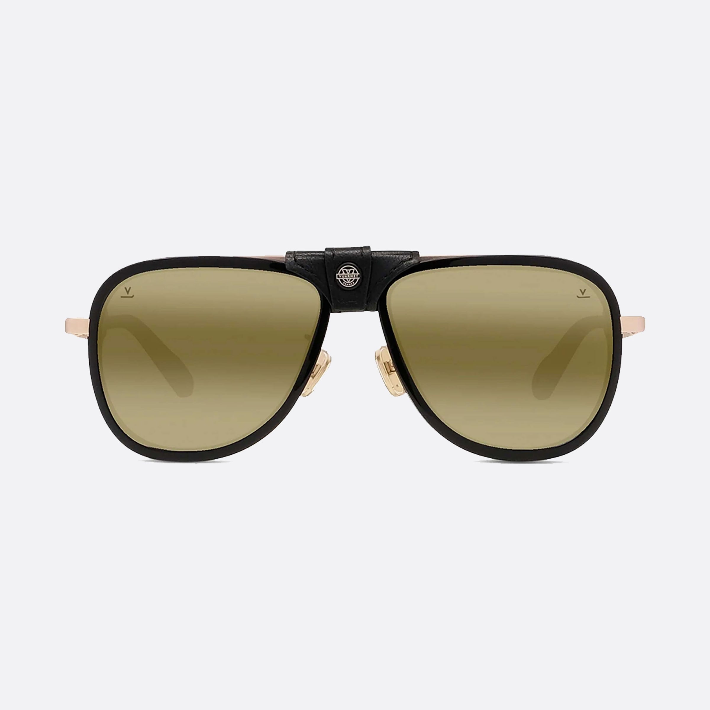 Vuarnet 56mm Glacier Vu40003u 01q Black Pilot Unisex Sunglasses - Side View