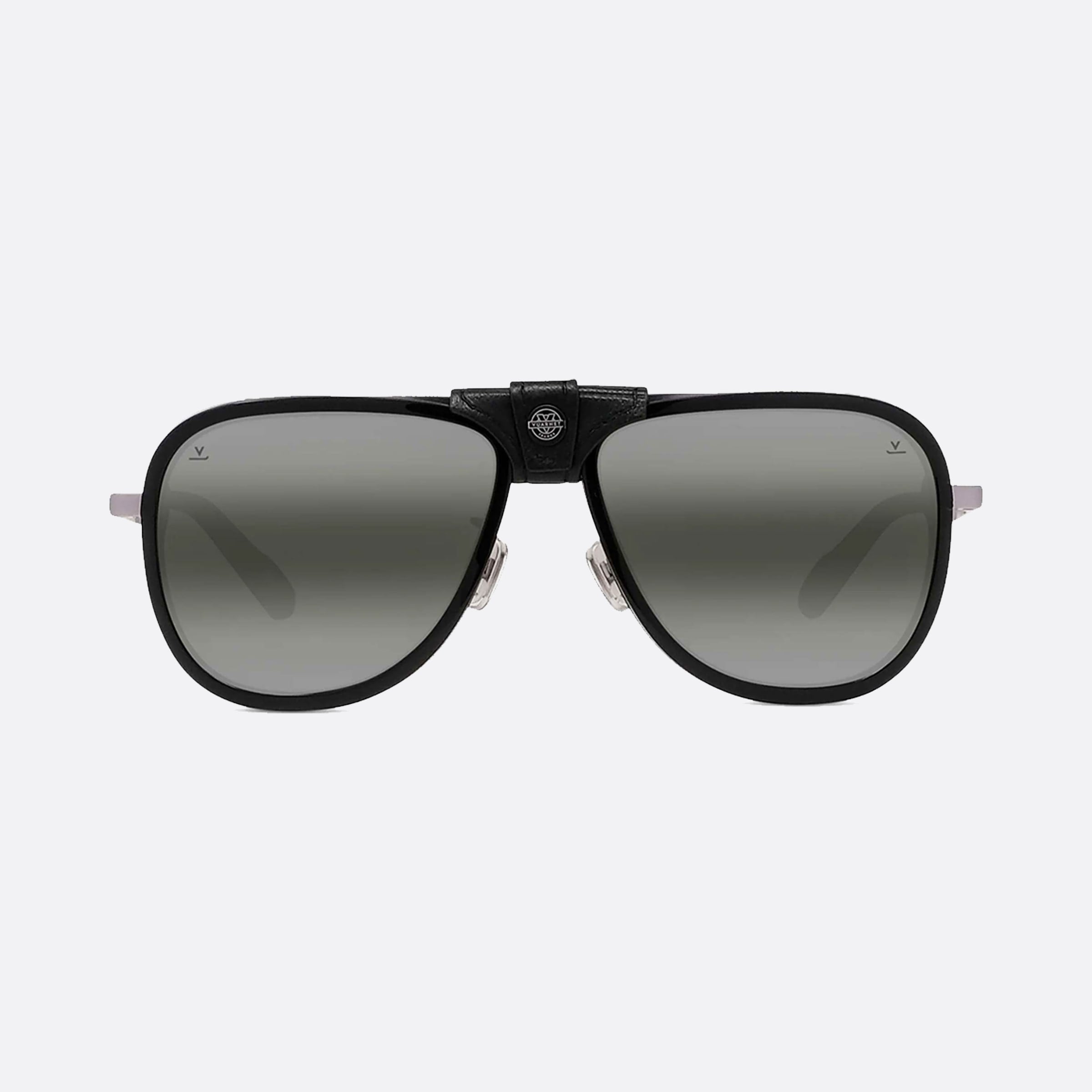 Vuarnet 59mm Glacier Vu40004u 01c Black Pilot Unisex Sunglasses - Side View