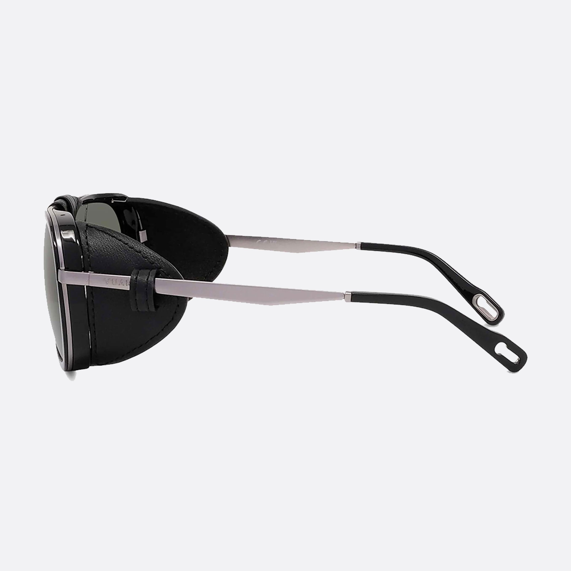 Vuarnet 59mm Glacier Vu40004u 01c Black Pilot Unisex Sunglasses - Detail View