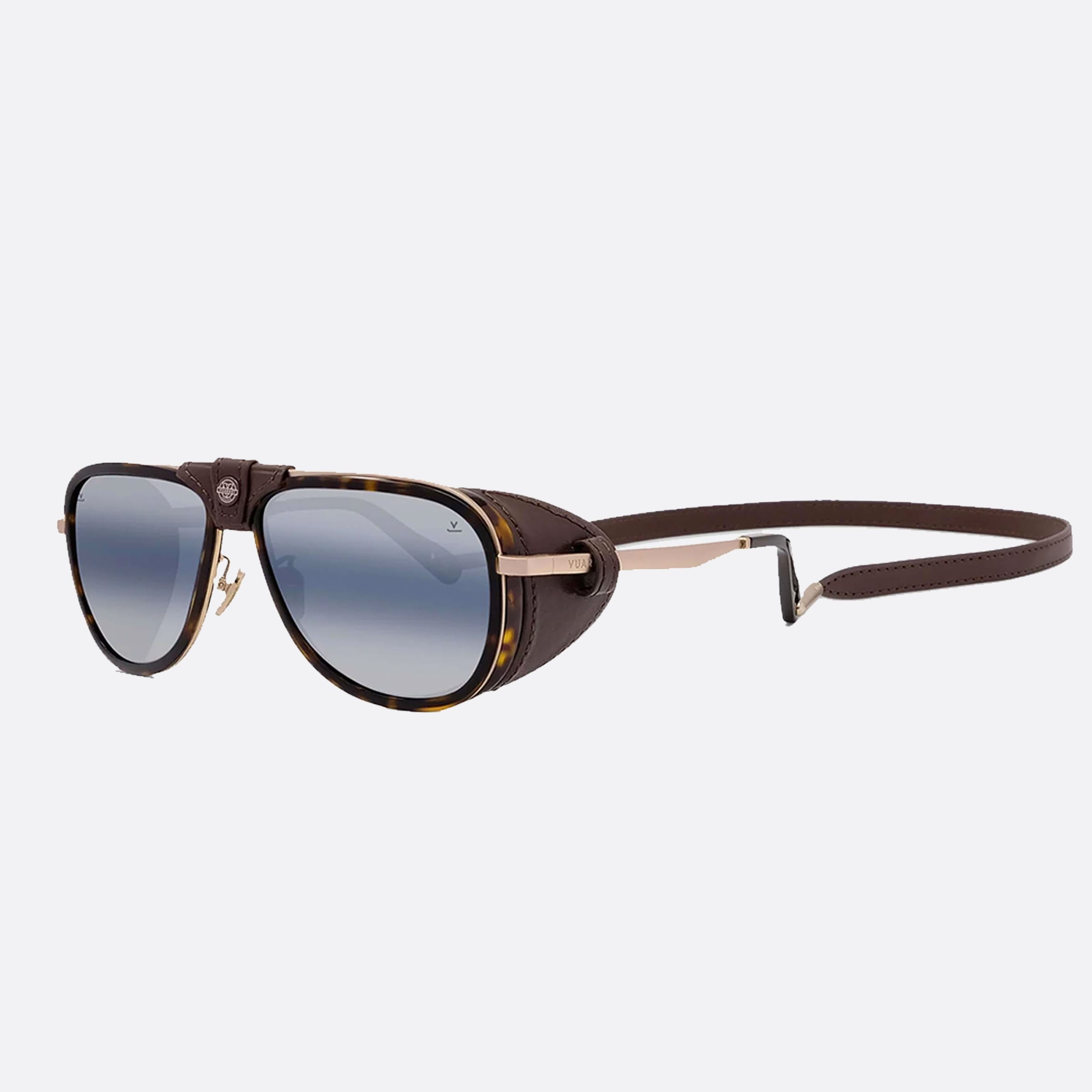 Vuarnet 59mm Glacier Vu40004u 52x Tortoise Pilot Men Sunglasses - Main View
