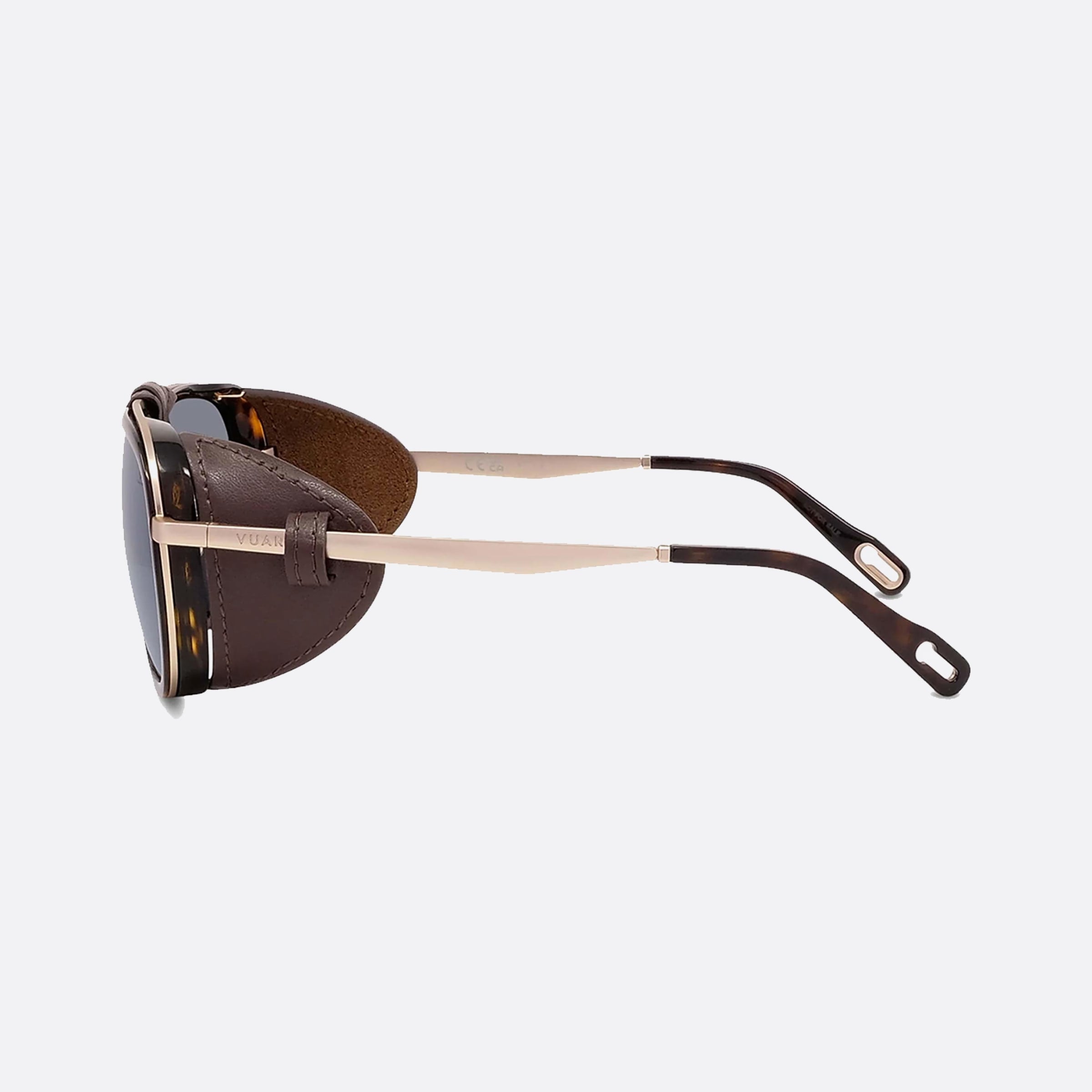 Vuarnet 59mm Glacier Vu40004u 52x Tortoise Pilot Men Sunglasses - Detail View