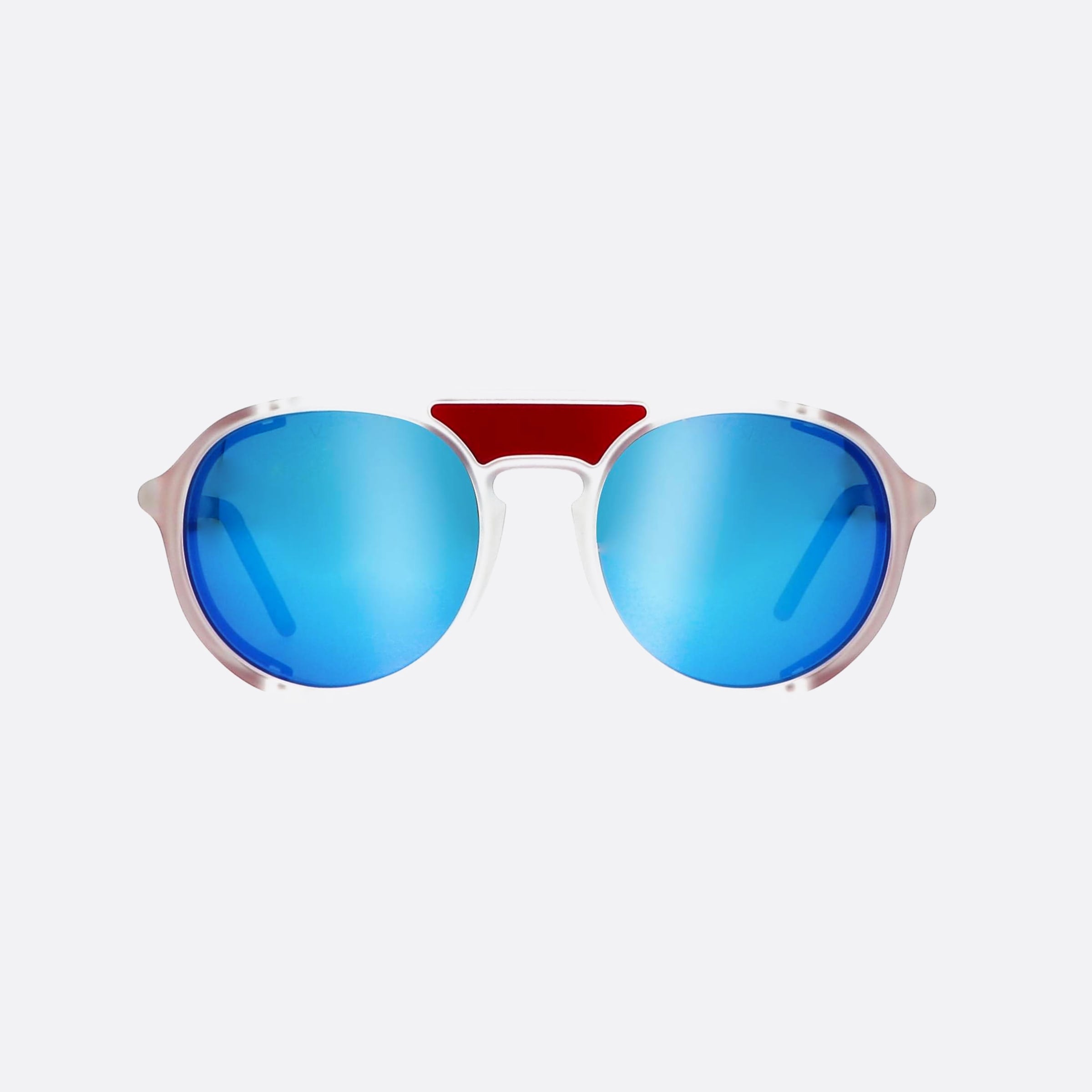 Vuarnet 51mm Ice Round Vl2024 Jo01 Clear Round Men Sunglasses - Side View