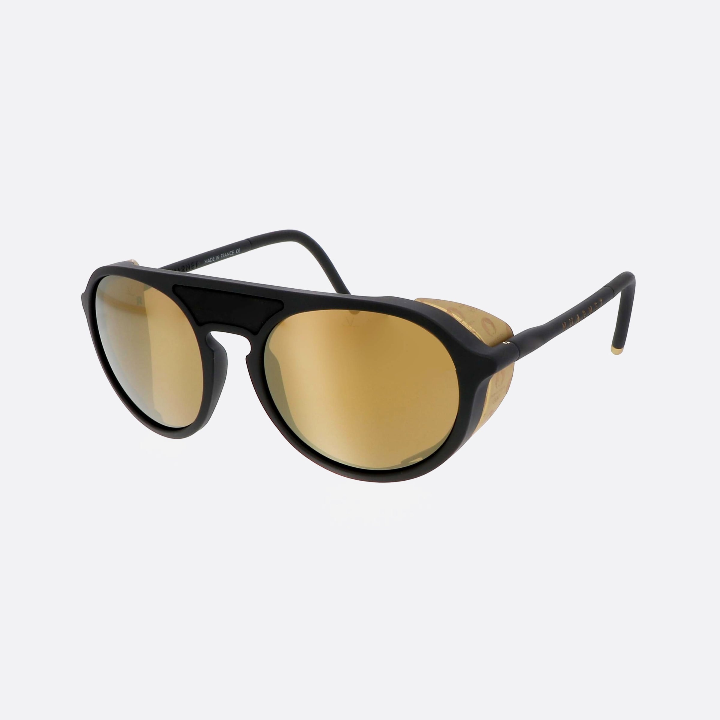 Vuarnet 51mm Ice Round Vl2024 Jo04 Black Round Men Sunglasses - Main View