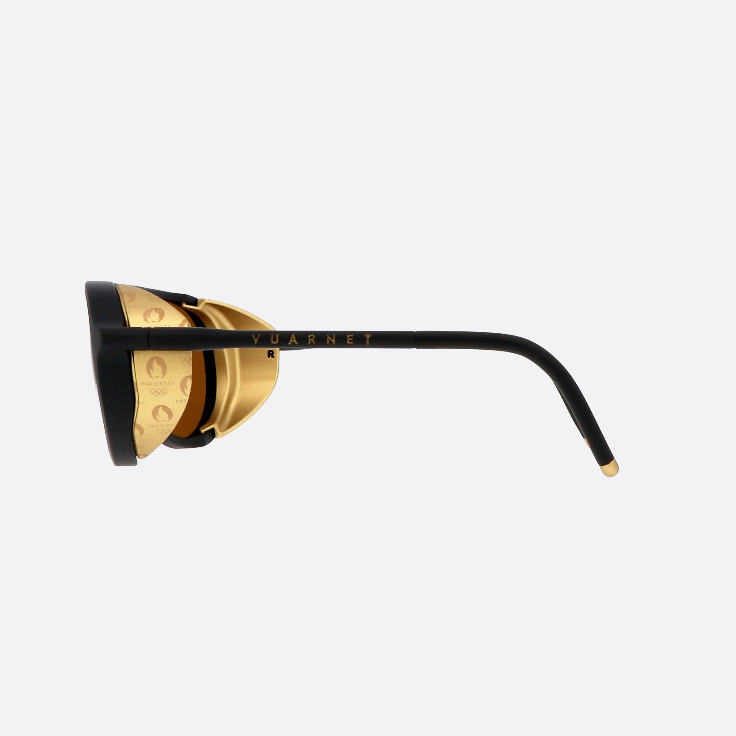 Vuarnet 51mm Ice Round Vl2024 Jo04 Black Round Men Sunglasses - Detail View