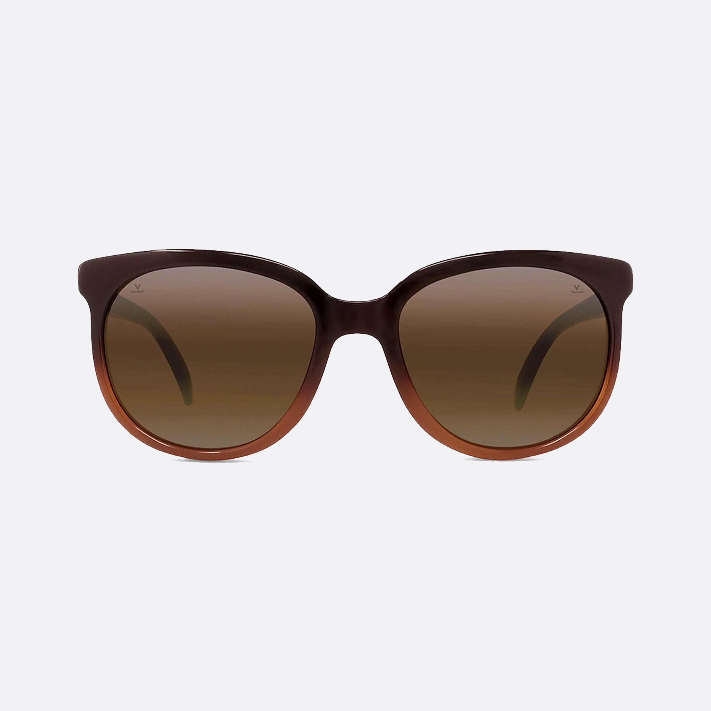 Vuarnet 57mm Legend Originals Vu40017u 50g Brown Oval Unisex Sunglasses - Side View