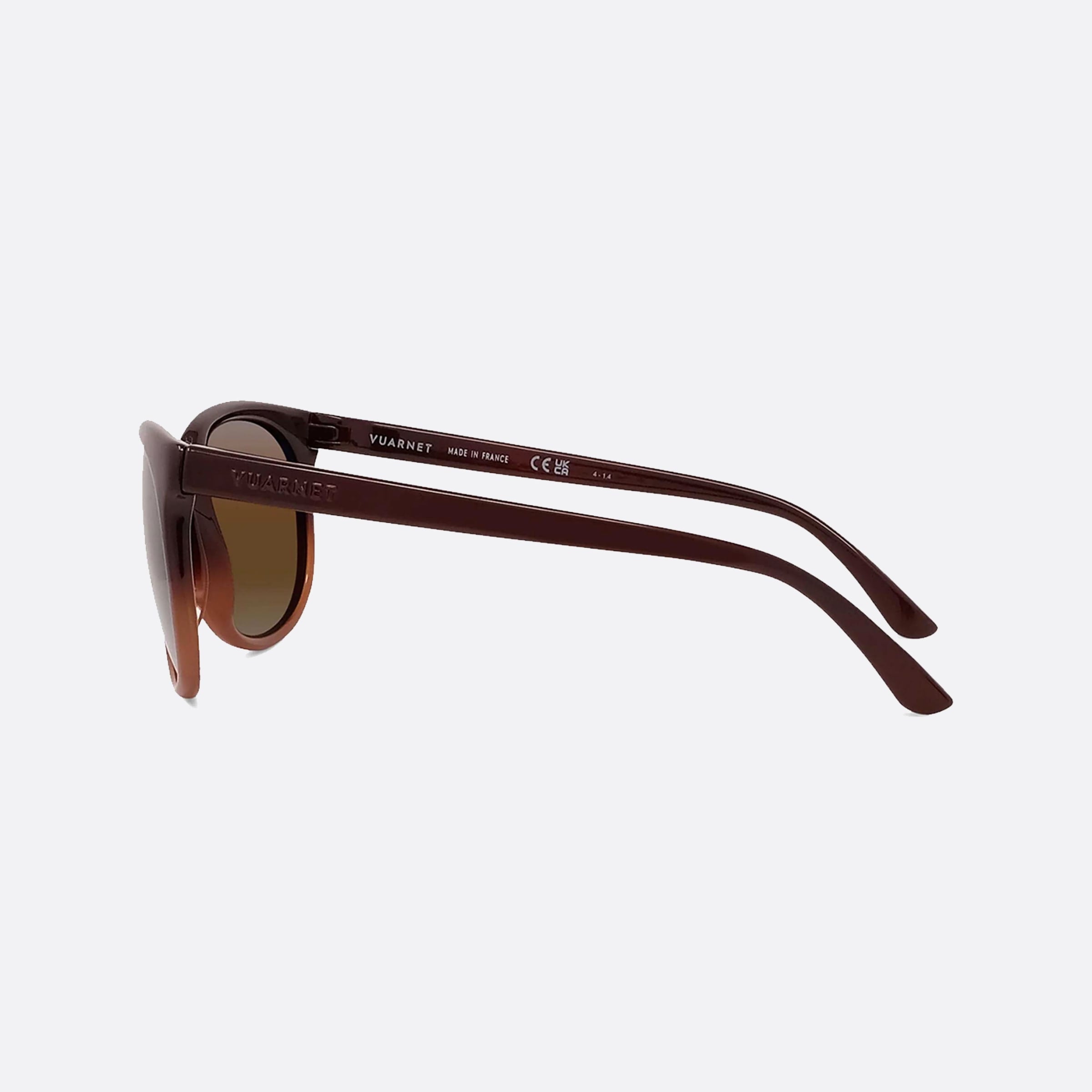 Vuarnet 57mm Legend Originals Vu40017u 50g Brown Oval Unisex Sunglasses - Detail View