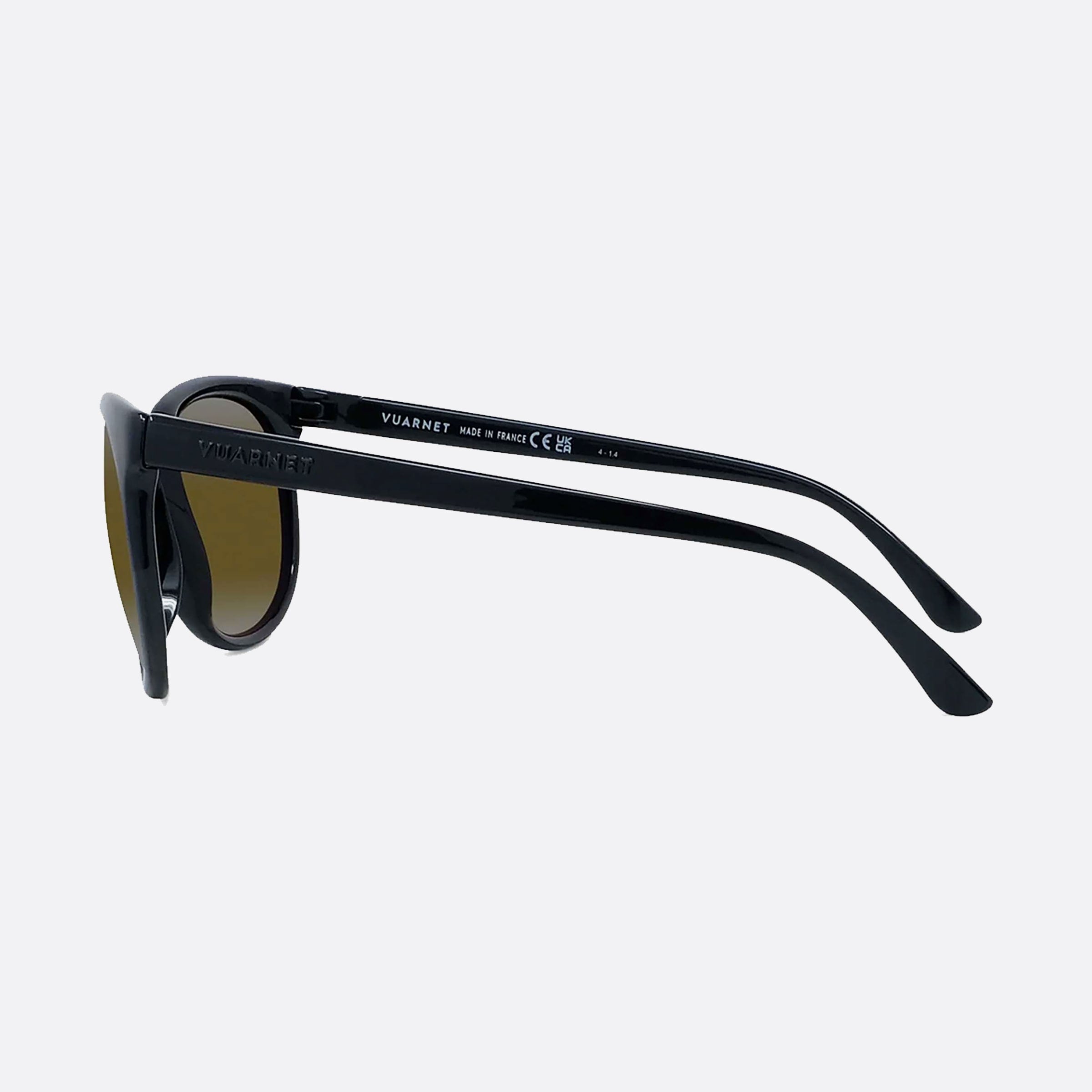 Vuarnet 57mm Legend Originals Vu40017u 5702q Black Oval Unisex Sunglasses - Detail View